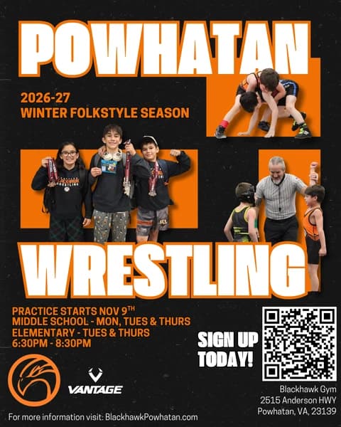 Exterior or interior of Powhatan Youth Wrestling