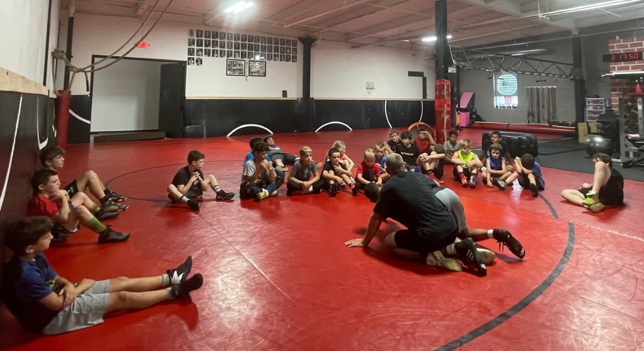 Exterior or interior of The Dark Knight Wrestling Club